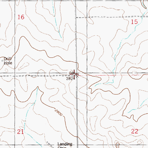 Topographic Map of Township of Garner, ND