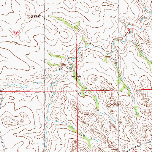 Topographic Map of Township of Sentinel, ND