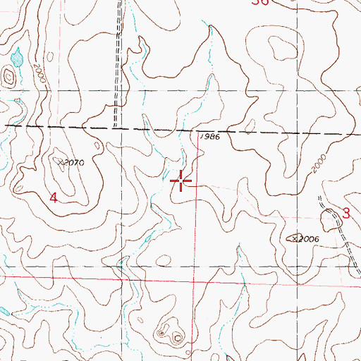 Topographic Map of Township of Shields, ND