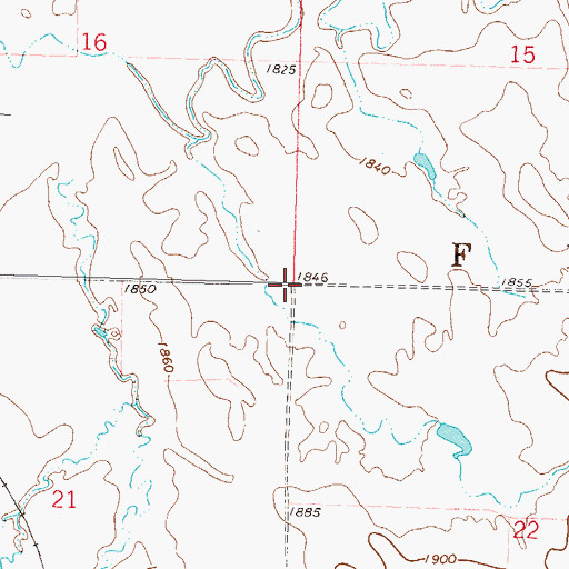 Topographic Map of Township of Freda, ND