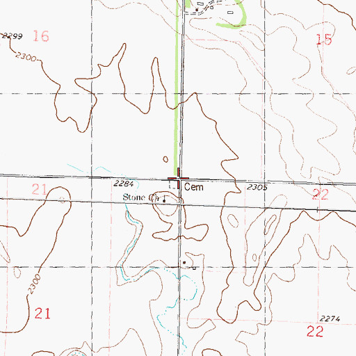 Topographic Map of Township of Leipzig, ND