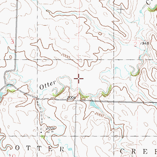 Topographic Map of Township of Otter Creek, ND