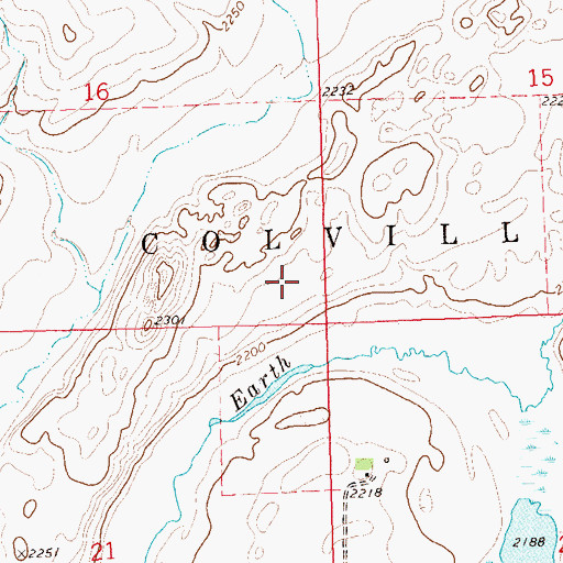 Topographic Map of Township of Colville, ND