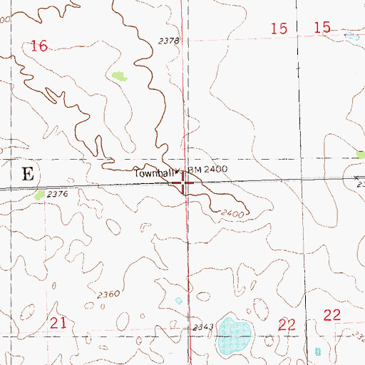 Topographic Map of Township of Rat Lake, ND