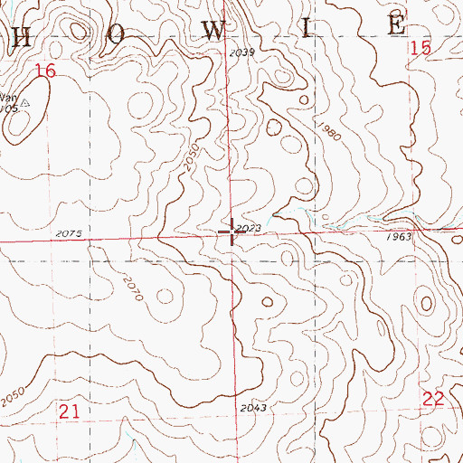 Topographic Map of Township of Howie, ND