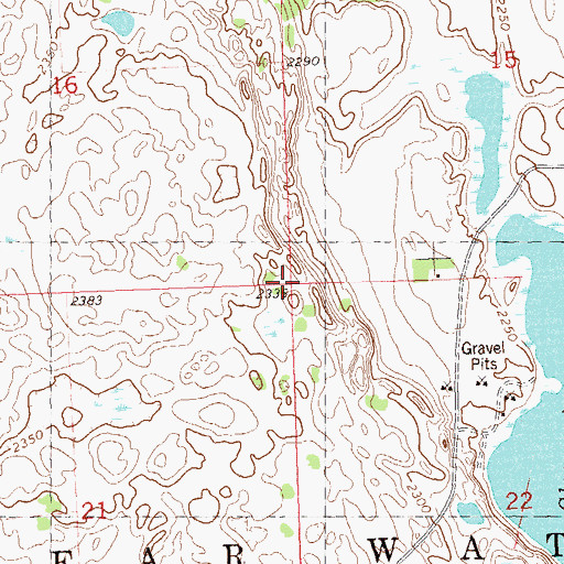 Topographic Map of Township of Clearwater, ND