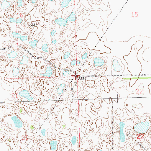 Topographic Map of Township of Sidonia, ND