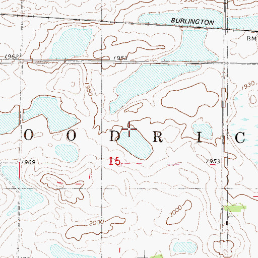 Topographic Map of Township of Goodrich (historical), ND