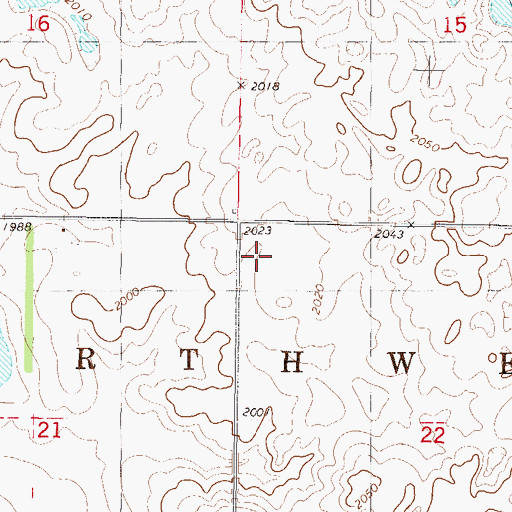 Topographic Map of Township of Northwest, ND