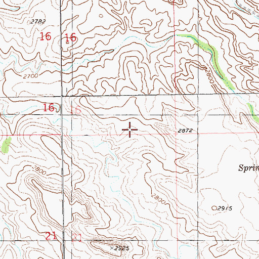 Topographic Map of Township of Sunshine, ND
