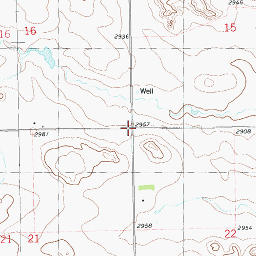 Topographic Map of Township of Harper, ND