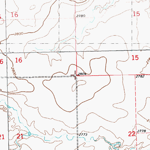 Topographic Map of Township of White Lake, ND