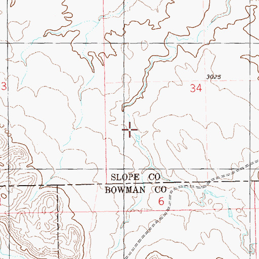 Topographic Map of Township of Deep Creek, ND