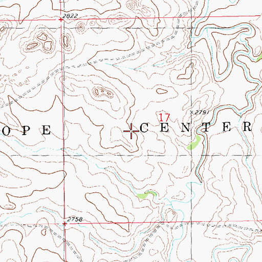 Topographic Map of Township of Slope Center, ND