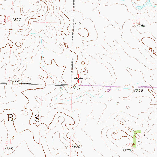 Topographic Map of Township of Gibbs, ND