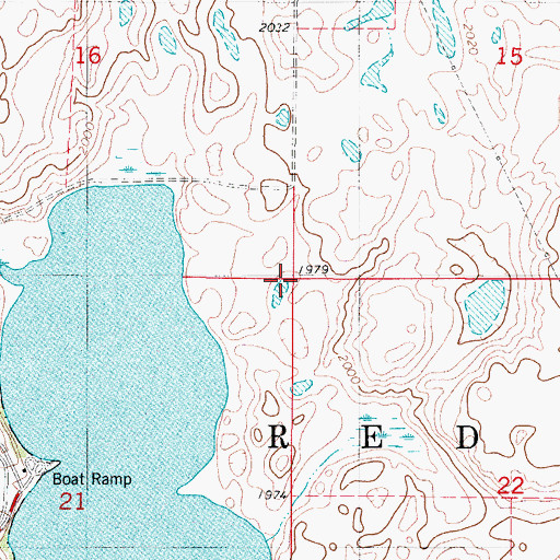 Topographic Map of Township of Red Lake, ND
