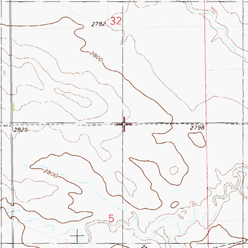 Topographic Map of Township of Lone Tree, ND