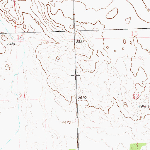 Topographic Map of Township of Merrill, ND