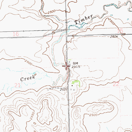 Topographic Map of Township of Kern, ND