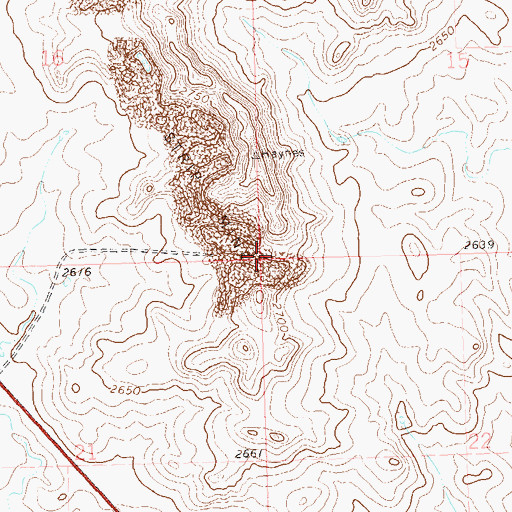 Topographic Map of Township of Clermont, ND