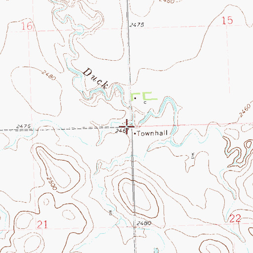 Topographic Map of Township of Gilstrap, ND