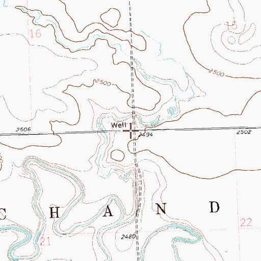 Topographic Map of Township of Chandler, ND