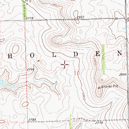 Topographic Map of Township of Holden, ND