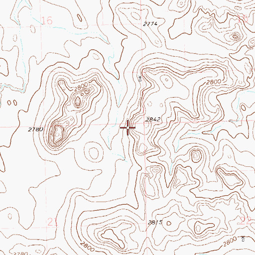 Topographic Map of Township of Hettinger, ND