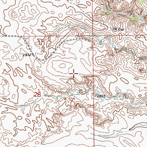 Topographic Map of Township of Whetstone, ND
