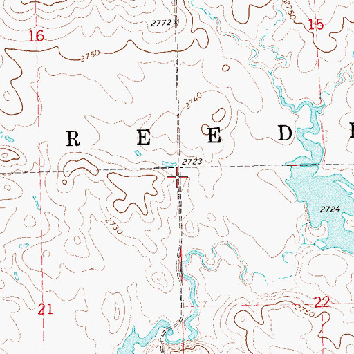 Topographic Map of Township of Reeder, ND