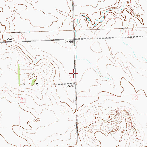 Topographic Map of Township of Baer, ND