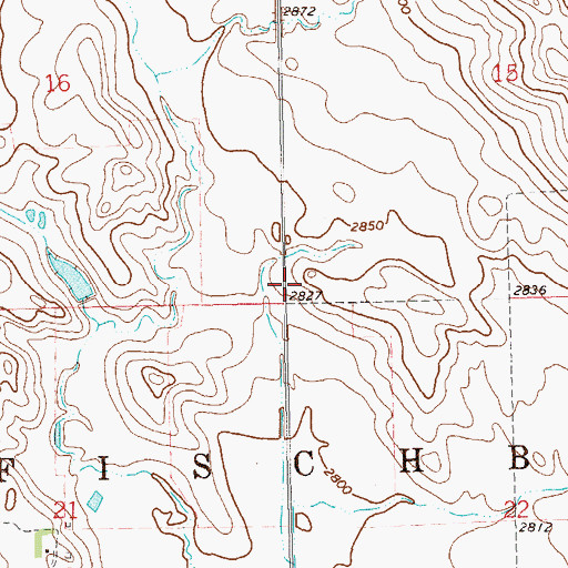 Topographic Map of Township of Fischbein, ND