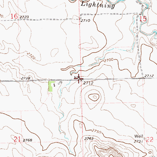 Topographic Map of Township of Haley, ND