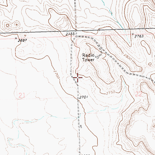 Topographic Map of Township of Maine, ND