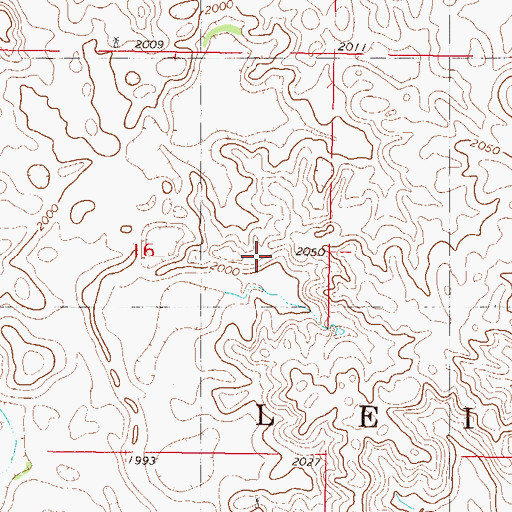 Topographic Map of Township of Lein, ND