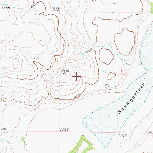 Topographic Map of Township of Strasburg, ND