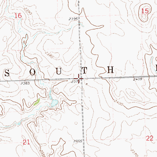 Topographic Map of Township of South Fork, ND