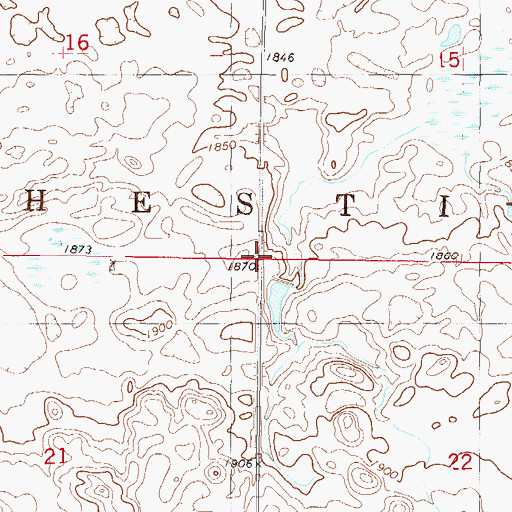 Topographic Map of Township of Chestina, ND