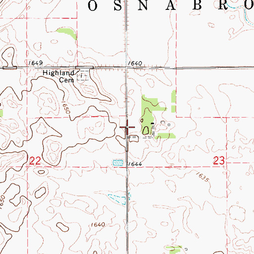Topographic Map of Hove Mobile Park, ND