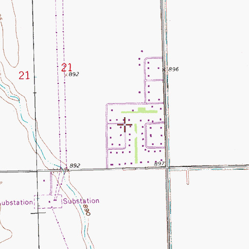 Topographic Map of Reiles Acres, ND