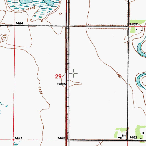 Topographic Map of Maza, ND