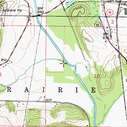 Topographic Map of Coffee Run, OH