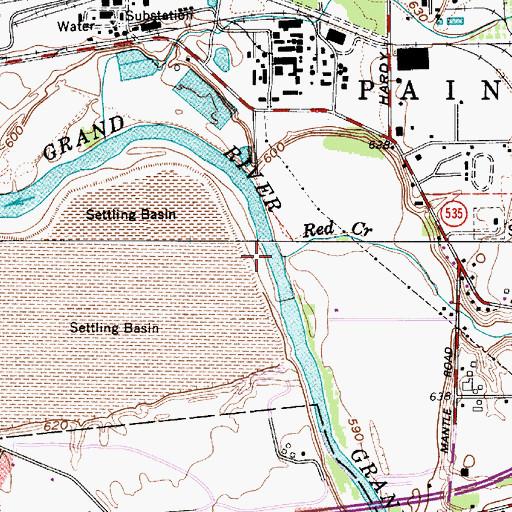 Topographic Map of Red Creek, OH