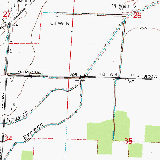 Topographic Map of South Branch Muddy Creek, OH