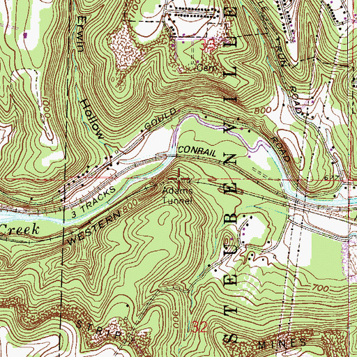 Topographic Map of Adams Tunnel, OH
