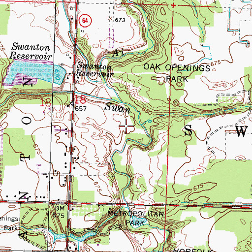Topographic Map of Ai Creek, OH