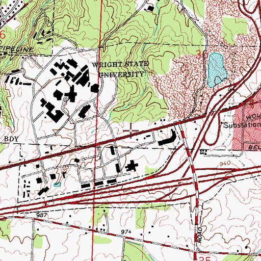 Topographic Map of Airway Church, OH