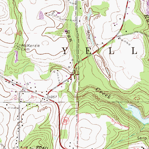 Topographic Map of Alder Lick Run, OH