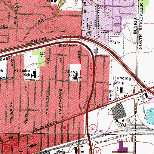 Topographic Map of Constellation Schools - Elyria Community, OH