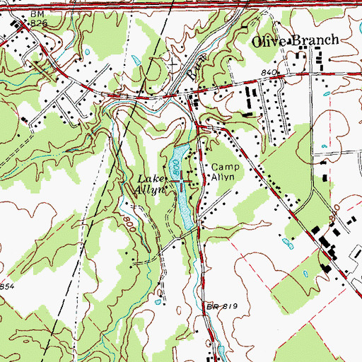 Topographic Map of Lake Allyn, OH